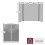 Denton 3 Panel Folding Fire Screen Guard - Pewter 7