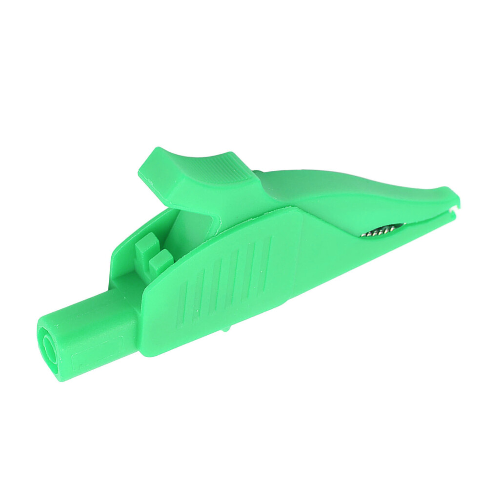 Electric Brass Clip 32A/1000V Insulation Car Battery Jumping Test Green 4961332935537