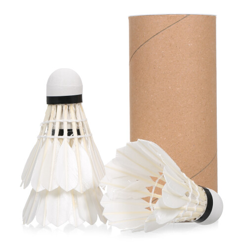 3pcs Indoor Outdoor Badminton Shuttlecocks - White / Yellow, Durable & Stable 2