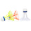 3pcs Nylon Badminton Shuttlecocks, White, Yellow, Orange, 7.5cm 1