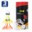 3pcs Nylon Badminton Shuttlecocks, White, Yellow, Orange, 7.5cm 5