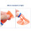 3pcs Nylon Badminton Shuttlecocks, White, Yellow, Orange, 7.5cm 4