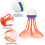 3pcs Nylon Badminton Shuttlecocks, White, Yellow, Orange, 7.5cm 6