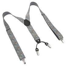 Adjustable Dress Suspenders for Men 1.4x45.3in Metal Clips Y Back Style