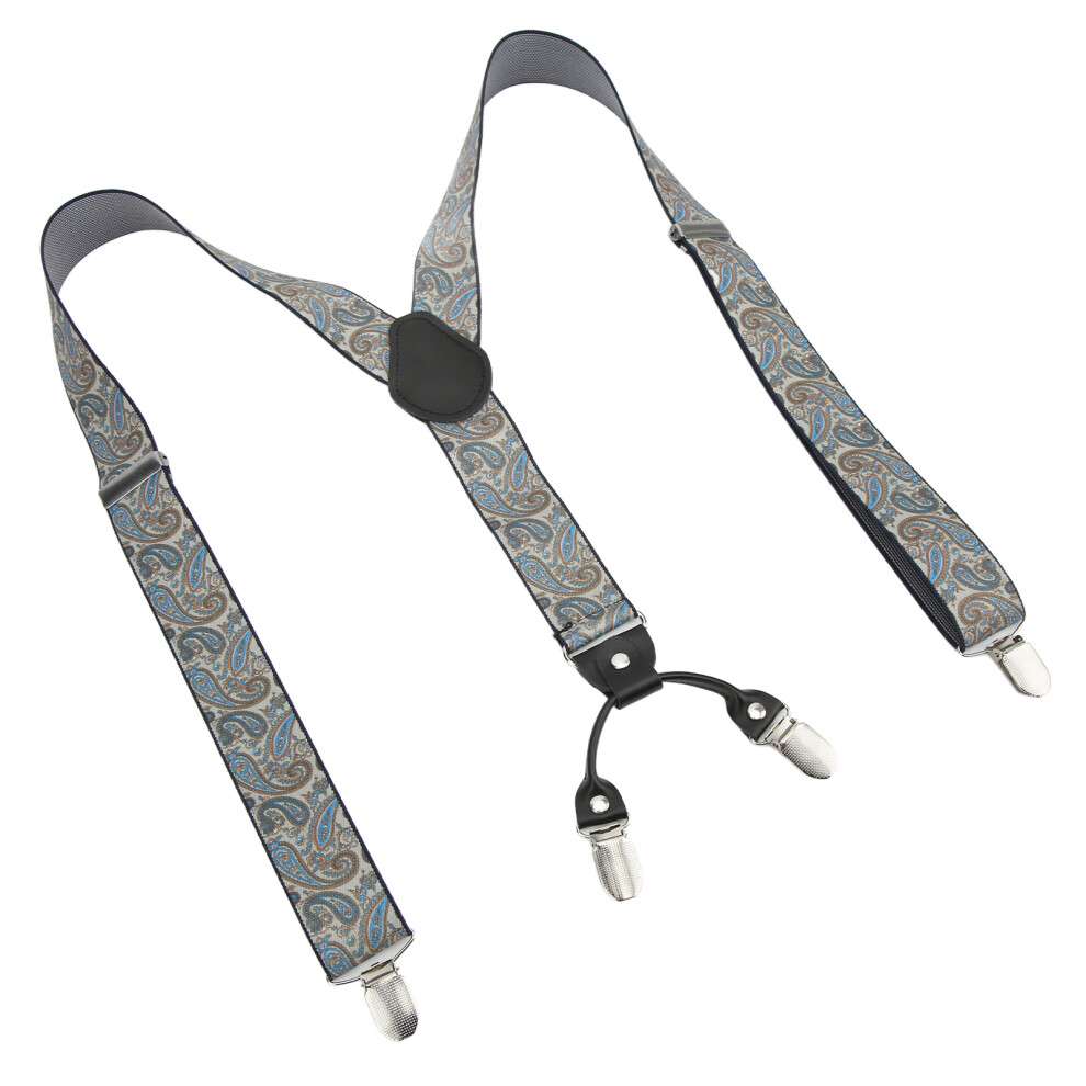 Adjustable Dress Suspenders for Men 1.4x45.3in Metal Clips Y Back Style