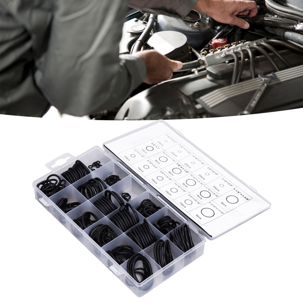 Comprehensive 222Pcs Rubber Washer Kit For Automotive And Plumbing 8401332946950