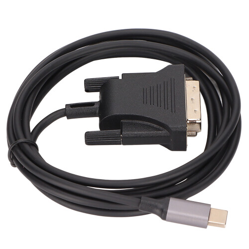 Cable USB-C 3.1 a DVI de 190 cm, tipo-C a DVI transparente.