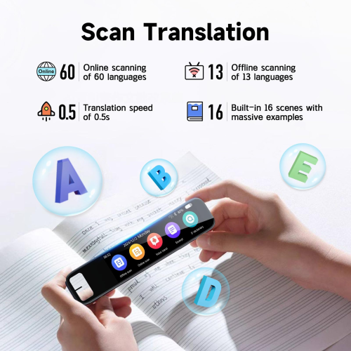 Scan Reader Pen, 134 Languages Scan Translator Pen for Dyslexia 2