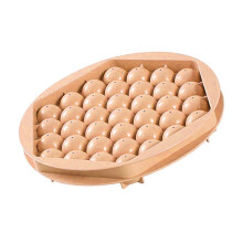Bandeja de hielo rosa redonda con 37 cavidades, 16x16x3 cm, con tapa