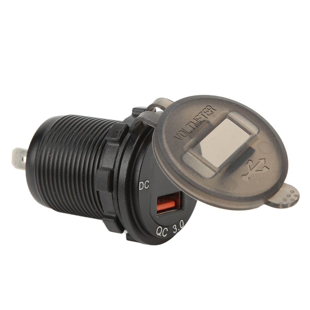 Qcpd Waterproof Usb Car Charger Adapter, 12-24V, 2.1A, Black 8741332953368