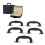 Durable Vintage Plastic Luggage Handles 5Pcs Ergonomic Design Black 1