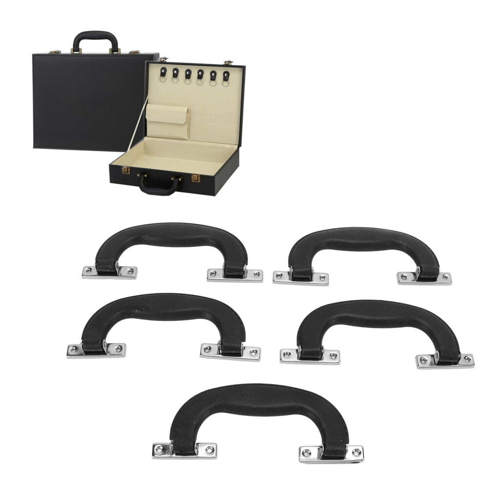Durable Vintage Plastic Luggage Handles 5Pcs Ergonomic Design Black 8471332955559