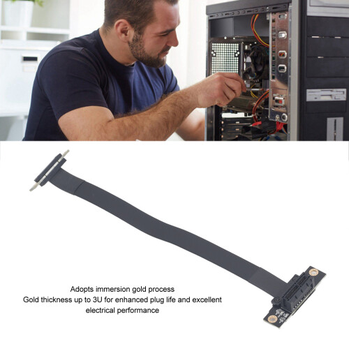PCIe 3.0 1X vers 1X extension de riser 8 Gbps 20 cm noir 2