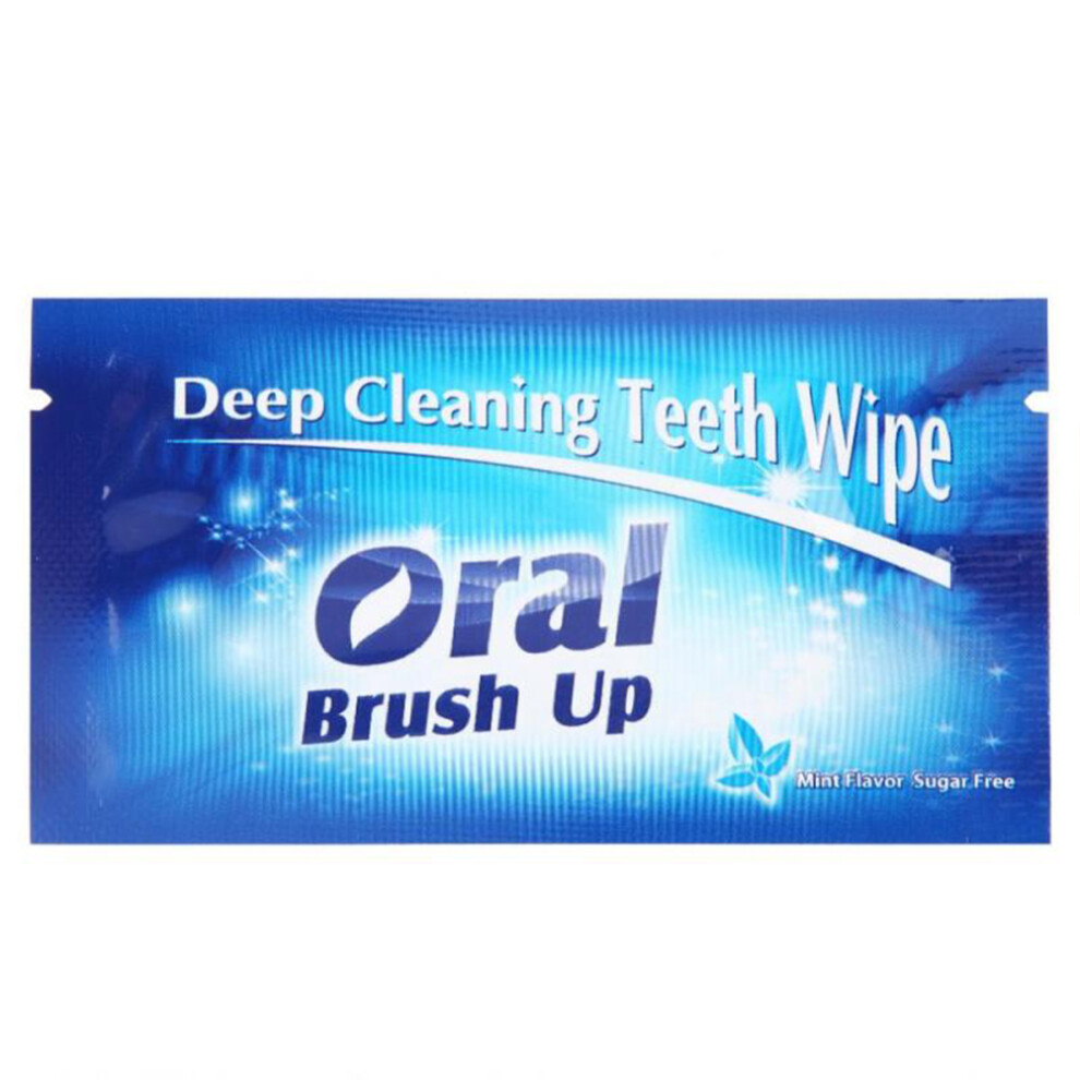 Travel-Friendly Oral Care: 50pcs Mint Finger Brush Wipes Disposable