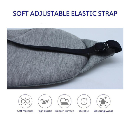 Masque de sommeil en coton réglable avec sangle 2