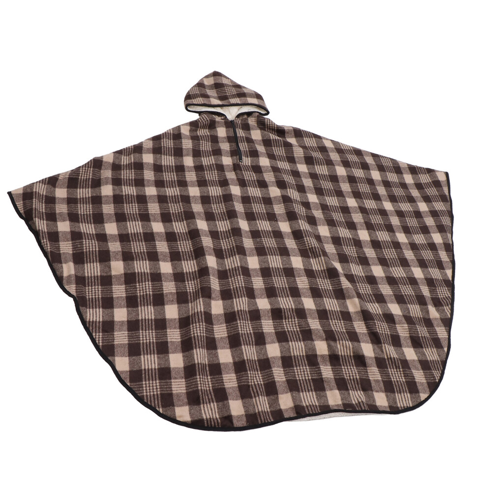 Thickened Double Layer Wheelchair Hooded Shawl for Warmth, 5070 Inches