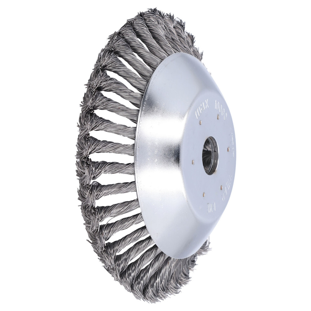 8In Stainless Steel Twisted Wire Wheel For Garden & Lawn Mower Deburring 3271332965269