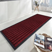 (Red, 80X150 CM) Non-Slip Rubber Door Mat Indoor Outdoor Washable Rug Heavy Duty Dirt Trapper Welcome Doormats