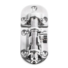 Türknauf-Verschluss-Set aus Edelstahl 316, Schiebesicherung für Fenster und kleine Schranktüren, 90x38 mm