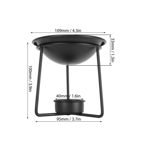 Chauffe-arôme triangulaire en fer 100 ml 109  33 mm 1