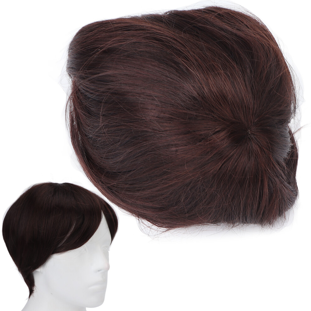 Men Short Dark Brown Wig, High Temp Fiber, Cosplay & Daily Wear