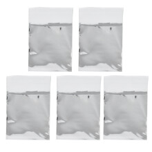 50 piezas de bolsas con cierre de aluminio plateado de 6,5  6,5 cm