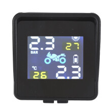 Motorradreifen-Drucküberwachungssystem Solar TPMS Bluetooth LCD-Display Reifendruckalarm Sensor für Motorräder und Scooter