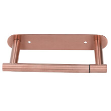 Portarotolo per carta igienica in acciaio inox 304, colore oro rosa, 19x8 cm
