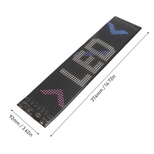 LED Matrix Panel 16x64 1024 RGB Black 374x92mm 1