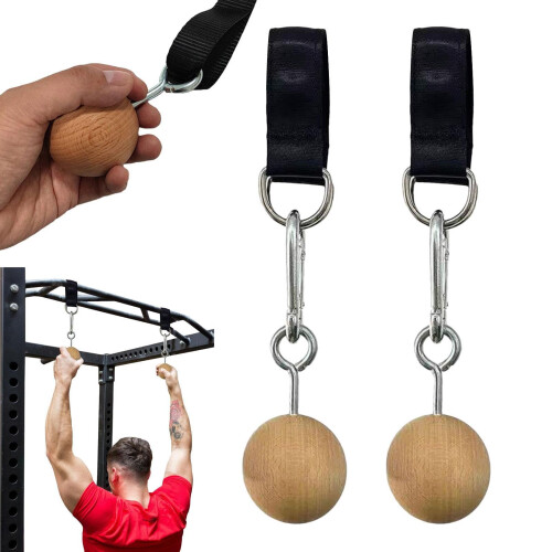 Pull Up Bar Ball Handle Strength Trainer for Forearm Biceps Back Workout
