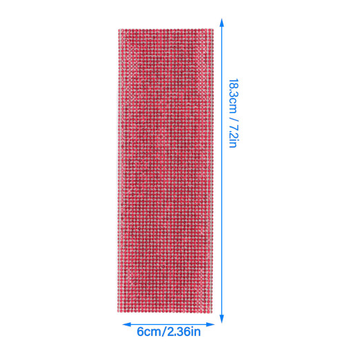 Manga para mango de micrófono roja 18x6cm 1.7oz con strass 1