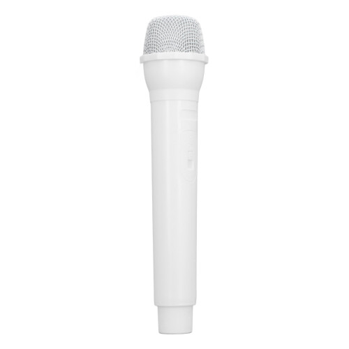 Microfono finto in ABS, 57 g, bianco, microfono scenico per bambini