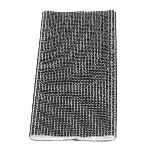 Manicotto per impugnatura del microfono con strass nero 18x6cm 2
