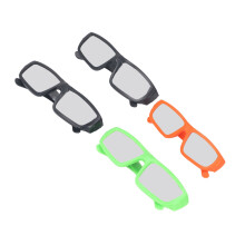 4 gafas de eclipse solar de ABS Negro/Verde/Naranja