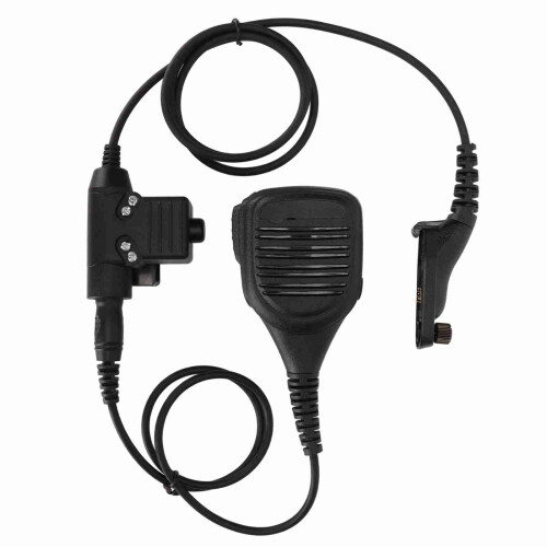 7.1mm Microfono da spalla 50mW Nero 2-Way XIR P8268 U94 1