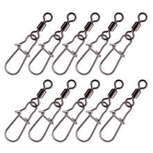 Angel swivel and clip, stainless steel barrels, swivel with hook connectors, clip, solid rings, swivel
