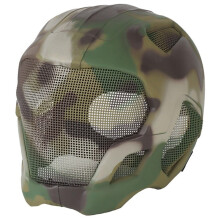 Tactical Full Face Protection Helmet, Airsoft Paintball Steel Mesh Mask Helmet 5258 cm for Airsoft Shooting and Hunting Game BBS