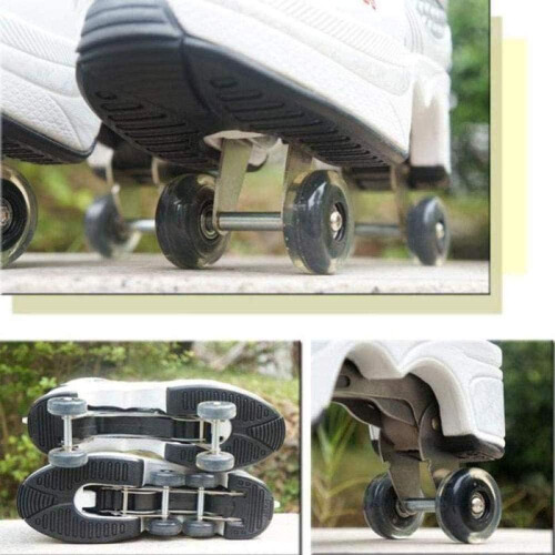 Roller Skate Trainers 2In1 Adjustable Quad Boots Size 36 2