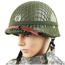 Reproduction Ww2 Us Army M1 Helmet Replica Ww2 Safety Helmet with Mesh Canvas Chin Strap for CS Game Hunting