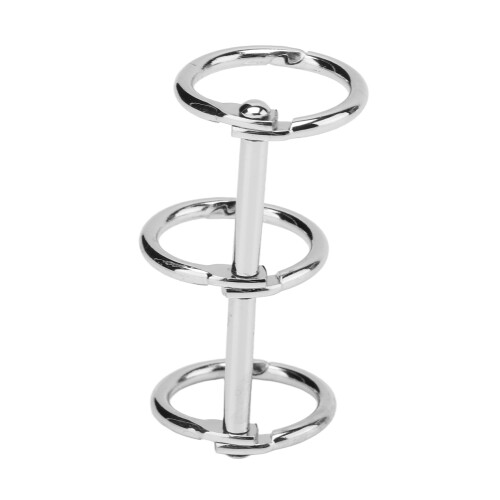 Shiny Silver 3 Hole Binder Rings for 100 Sheets Reusable Loose Leaf Binding 2
