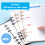 Shiny Silver 3 Hole Binder Rings for 100 Sheets Reusable Loose Leaf Binding 8
