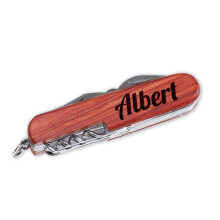 Wooden Pocket Knife with Personalised Name Engraving. Personalised Gift of Choice