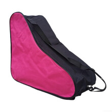 Roller skate holder bag made of material, perfect for the transport of ice skates and shoes Black pink
