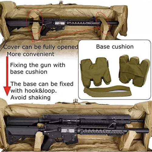 Rifle Backpack Soft Rifle Case 100 cm Double Gun Case Green 1