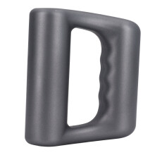 Ringförmiges Deep Tissue Percussion Muskelmassagegerät 5-Gang Handheld USB aufladbar Mini Faszienmassagegerät mit Gurt Dunkelgrau