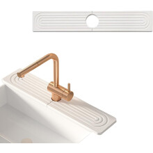 (40 x 10 cm) Kitchen Sink Splash Guard, Stone Sink Mat, Kitchen Draining Sink Mats, Tap Stone Drying Mat, Drying Faucet Pad, Stone Faucet Mat