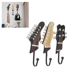 3 piezas de ganchos de pared de resina con forma de guitarra, carga de 25 kg