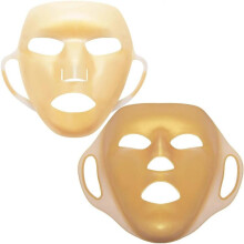 2 Pack Gold Moisturizing Face Mask - Silicone Facial Mask Sheet Thicker Normal - Reusable Face Mask