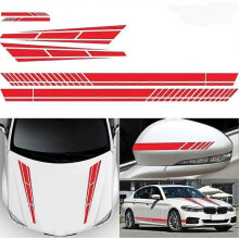 6X Car sticker, stripe side sticker vinyl sticker car side graphic sticker, used for auto decorati