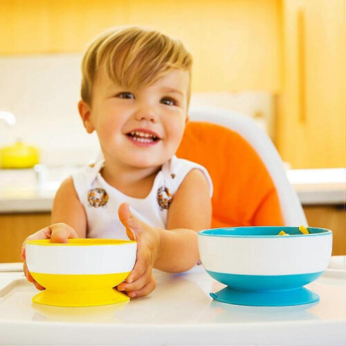 Stay Put Suction Bowl,Yellow, Green & Blue 3 Pack 1